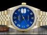Rolex Datejust 36 Gold Blu Jubilee Blue Jeans Jubilee Arabic Dial  Watch  16238